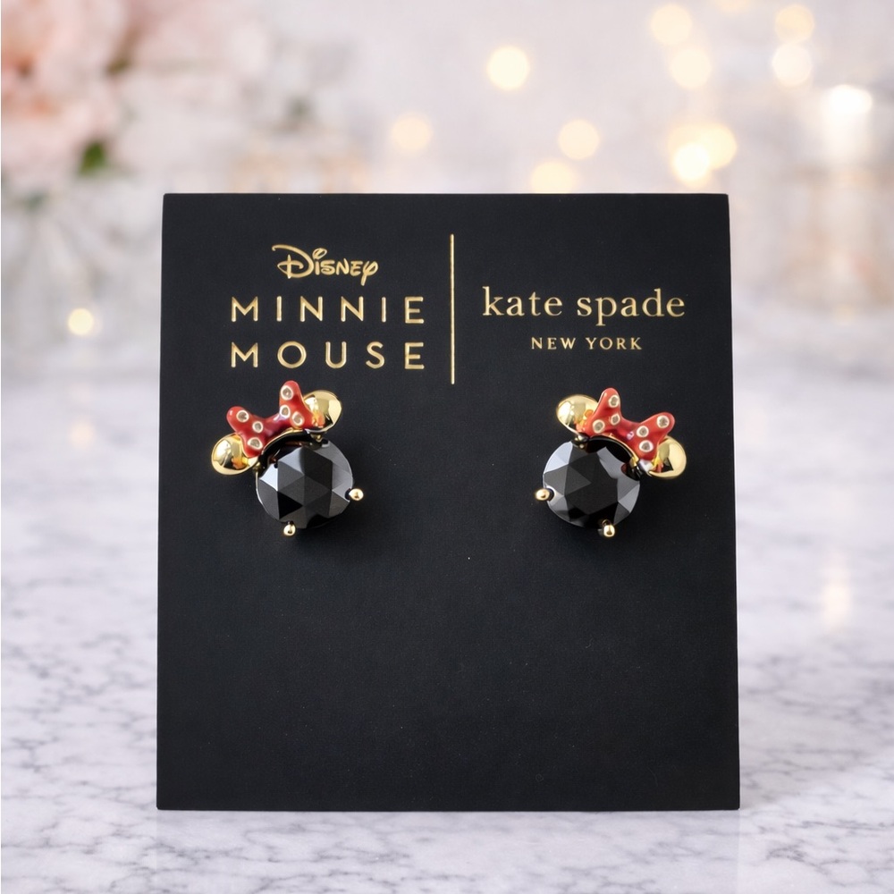 kate spade Minnie Mouse Black and Red Earrings